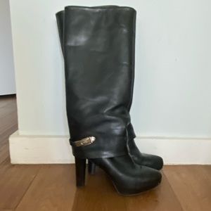 Zara sz38 Black Leather Knee Boot